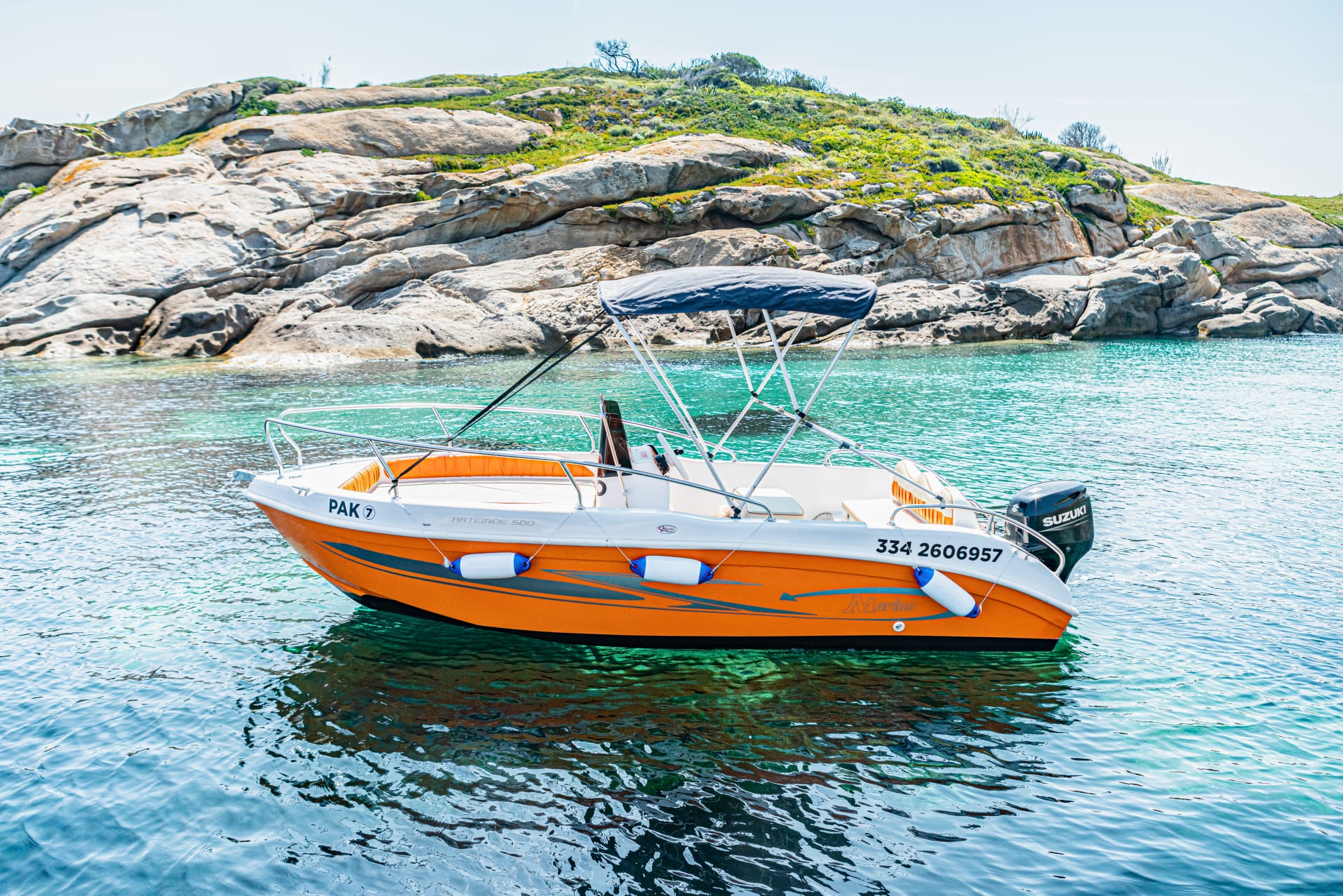 PAK7 - PakBoats Noleggio Barche 40cv Isola del Giglio Porto Artemide 500